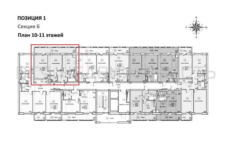 2-комнатная квартира, 59.91кв.м - изображение 1