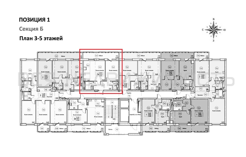 1-комнатная квартира, 49.31кв.м - изображение 1