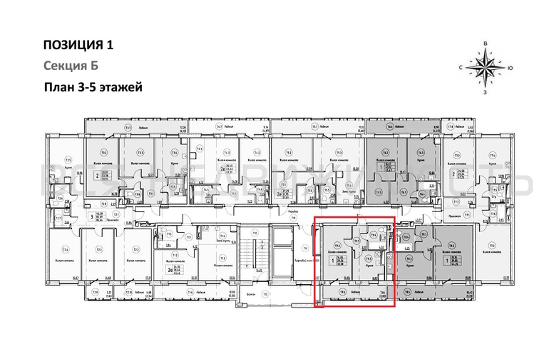 1-комнатная квартира, 33.08кв.м - изображение 1