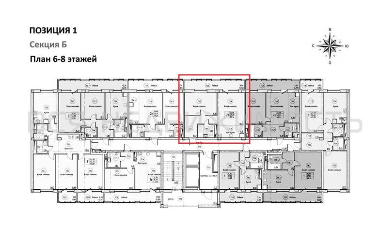 1-комнатная квартира, 55.14кв.м - изображение 1