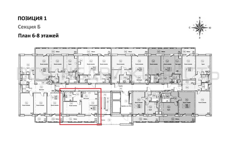 1-комнатная квартира, 43.46кв.м - изображение 1