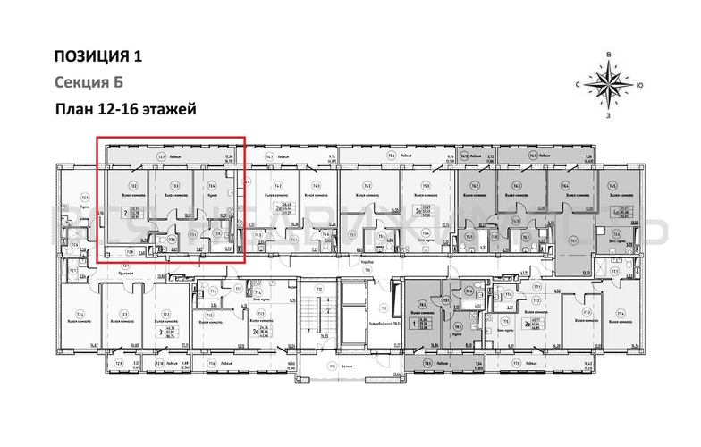 2-комнатная квартира, 59.91кв.м - изображение 1