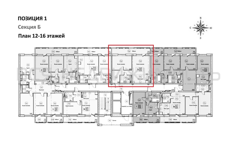 1-комнатная квартира, 57.11кв.м - изображение 1