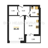 1-комнатная квартира, 40.2кв.м - изображение 1
