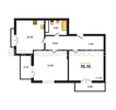 2-комнатная квартира, 70.7кв.м - изображение 1