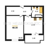 1-комнатная квартира, 48.2кв.м - изображение 1