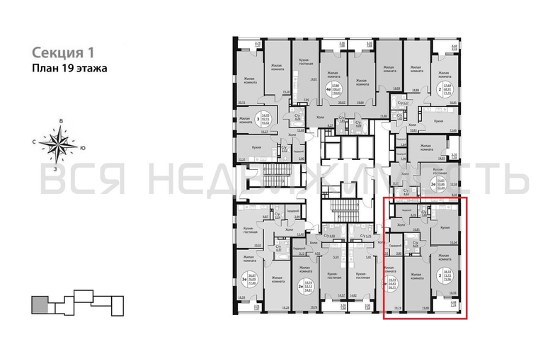 2-комнатная квартира, 75.96кв.м - изображение 1