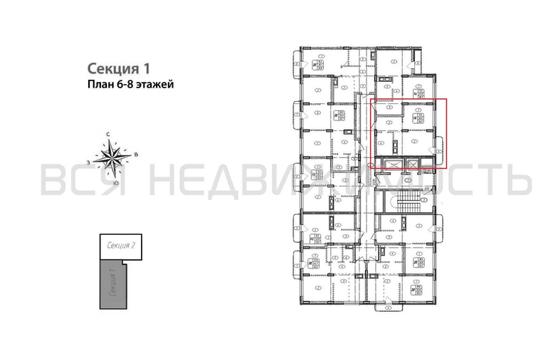 1-комнатная квартира, 36.3кв.м - изображение 1