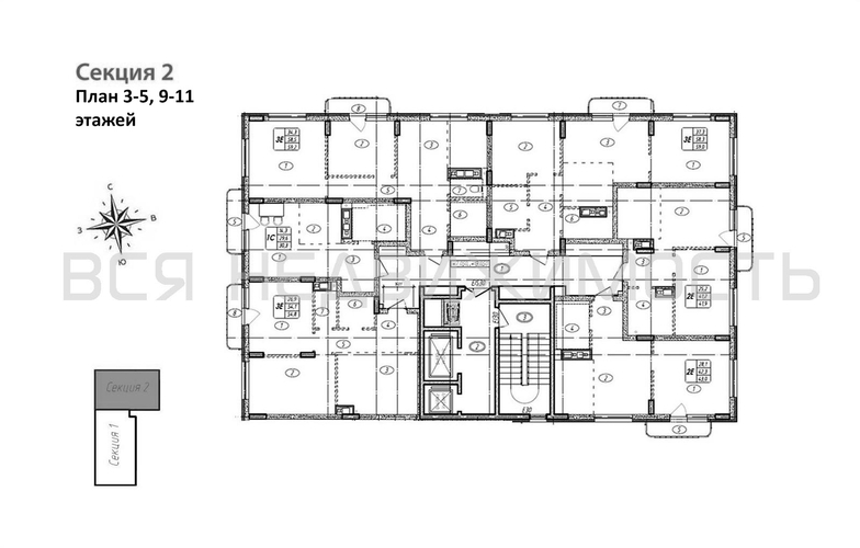 1-комнатная квартира, 43кв.м - изображение 1