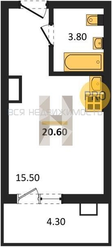 квартира-студия, 20,6кв.м. - изображение 0