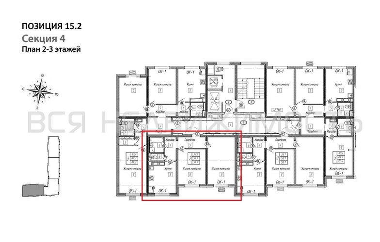 2-комнатная квартира, 58.7кв.м - изображение 1