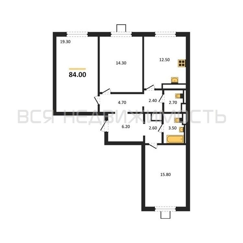 3-комнатная квартира, 84кв.м - изображение 0