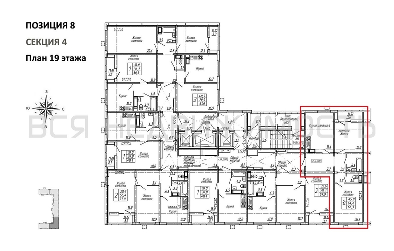2-комнатная квартира, 66.3кв.м - изображение 1