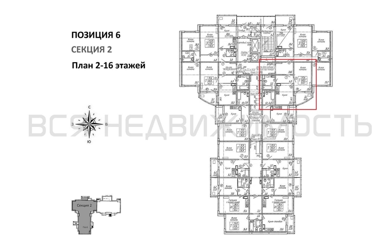 1-комнатная квартира, 43.1кв.м - изображение 1
