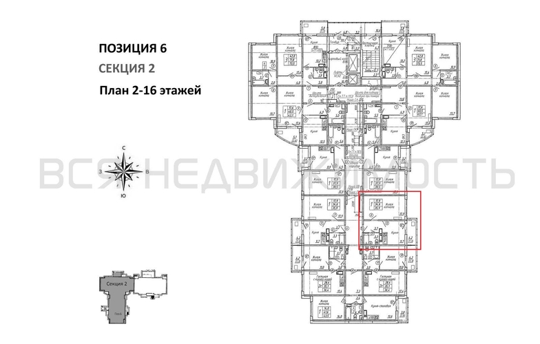 1-комнатная квартира, 35.9кв.м - изображение 1