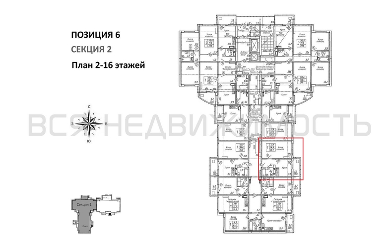 1-комнатная квартира, 35.9кв.м - изображение 1