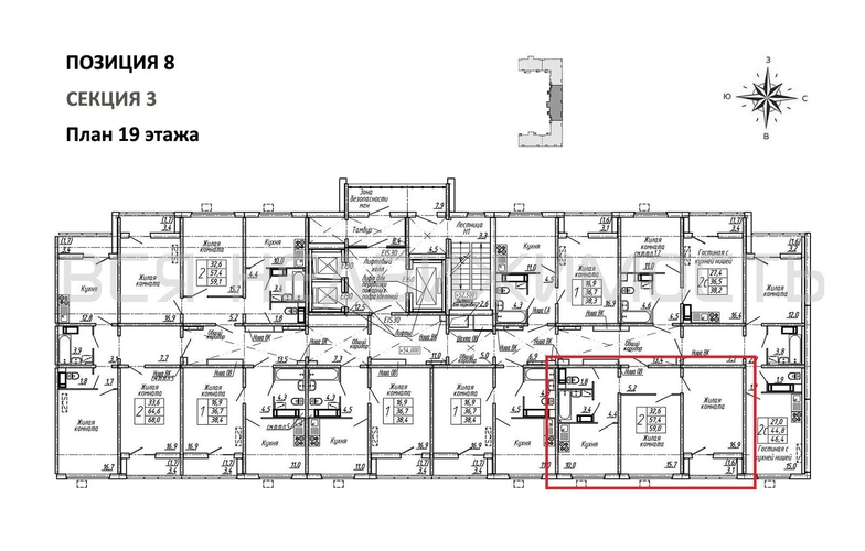 2-комнатная квартира, 59кв.м - изображение 1