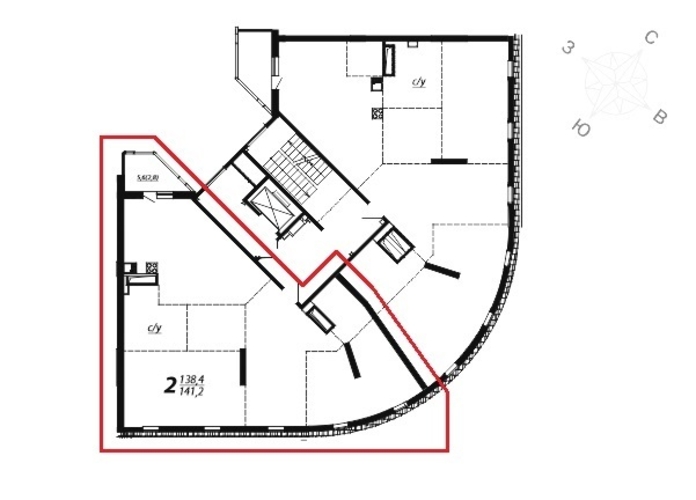 2-комнатная квартира, 141.2кв.м - изображение 1