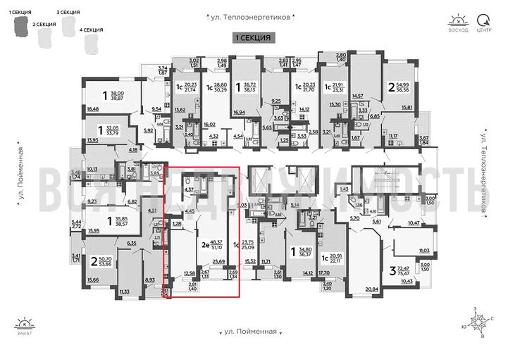 1-комнатная квартира, 51.1кв.м - изображение 1