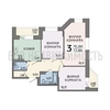 3-комнатная квартира, 73.95кв.м - изображение 1