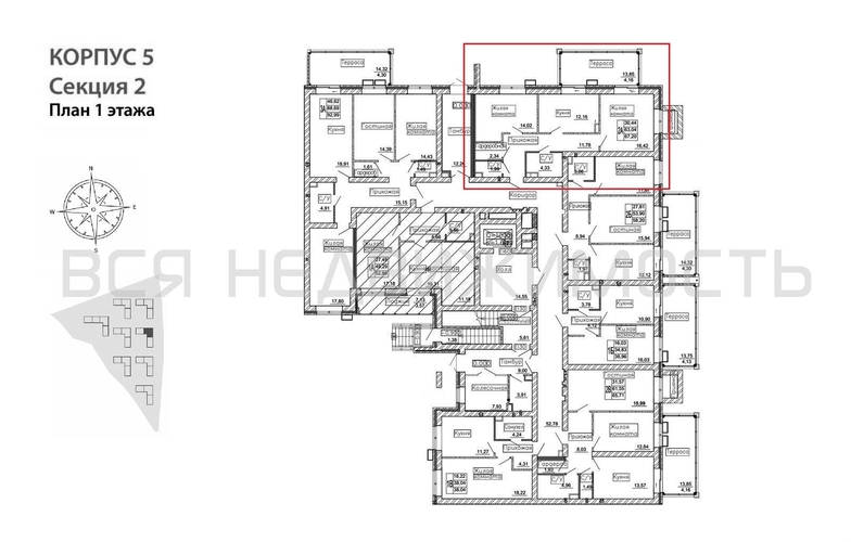 2-комнатная квартира, 67.2кв.м - изображение 1