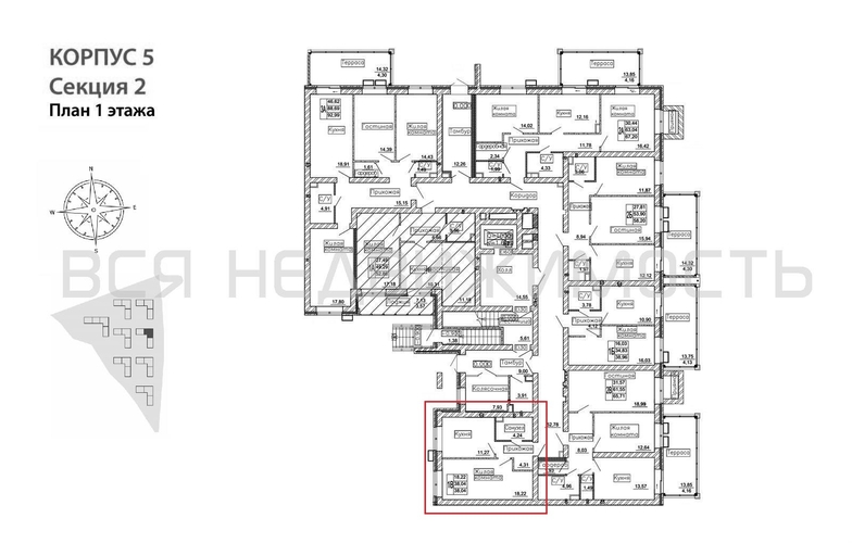 1-комнатная квартира, 38.04кв.м - изображение 1
