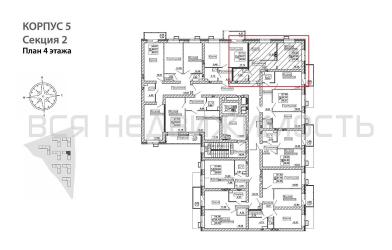 1-комнатная квартира, 41.56кв.м - изображение 1