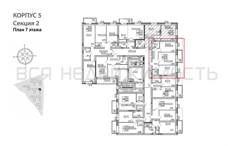 2-комнатная квартира, 55.1кв.м - изображение 1