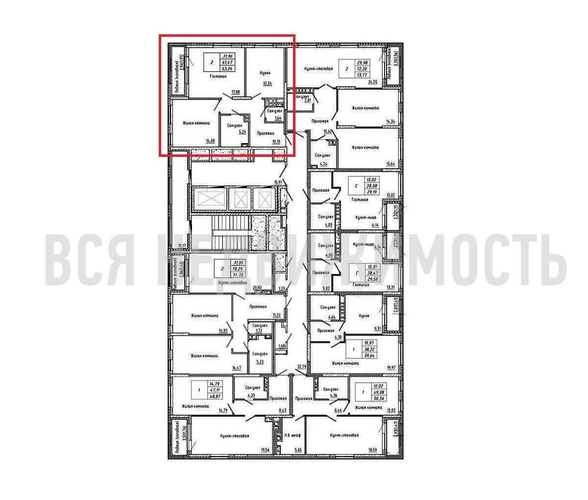 2-комнатная квартира, 63.24кв.м - изображение 1