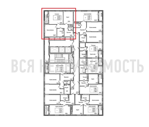 2-комнатная квартира, 63.19кв.м - изображение 1