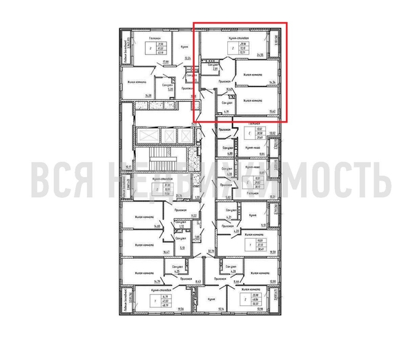 2-комнатная квартира, 73.71кв.м - изображение 1