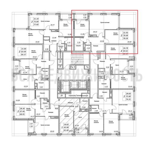 2-комнатная квартира, 78.28кв.м - изображение 1