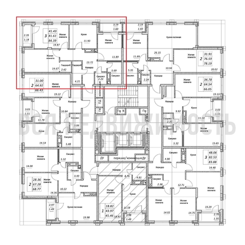 3-комнатная квартира, 84.39кв.м - изображение 1