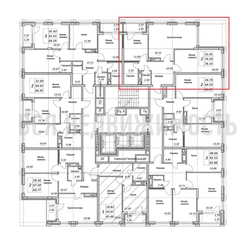 2-комнатная квартира, 78.19кв.м - изображение 1