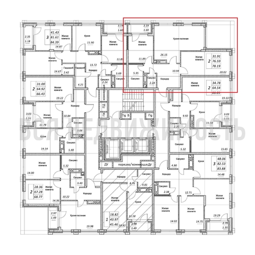 2-комнатная квартира, 78.19кв.м - изображение 1
