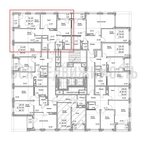3-комнатная квартира, 84.35кв.м - изображение 1