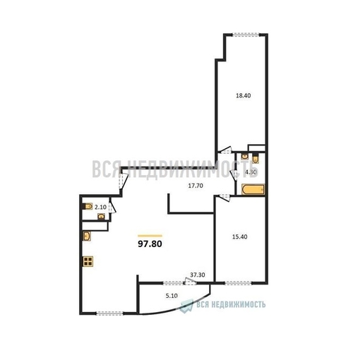 2-комнатная квартира, 97.8кв.м - изображение 0