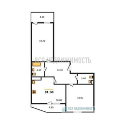 2-комнатная квартира, 81.5кв.м - изображение 1