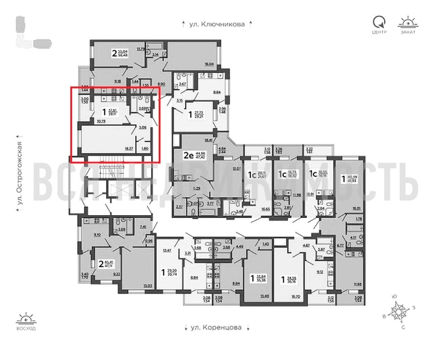 1-комнатная квартира, 39.11кв.м - изображение 1