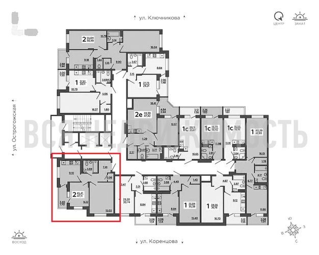 2-комнатная квартира, 47.11кв.м - изображение 1