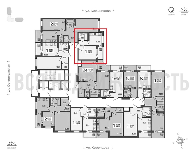 1-комнатная квартира, 29.21кв.м - изображение 1