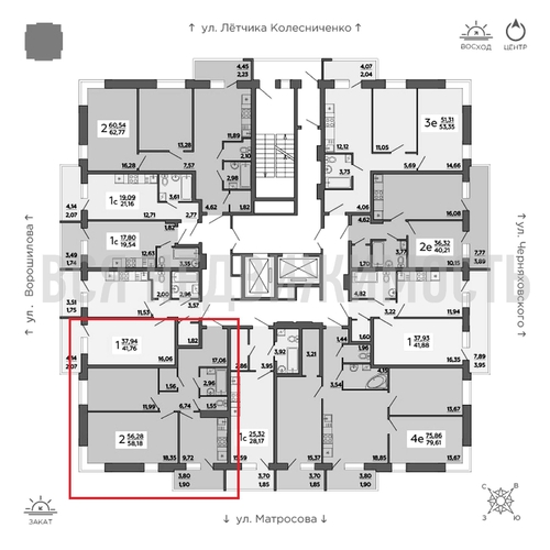 2-комнатная квартира, 58.56кв.м - изображение 1