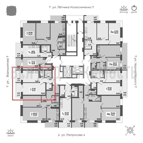 1-комнатная квартира, 41.15кв.м - изображение 1