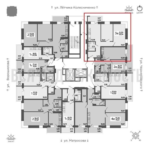 2-комнатная квартира, 53.81кв.м - изображение 1