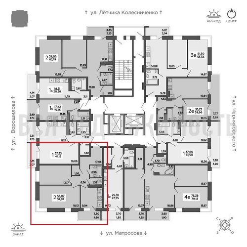 2-комнатная квартира, 57.97кв.м - изображение 1