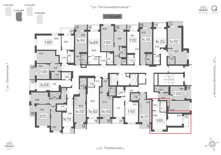 1-комнатная квартира, 31.65кв.м - изображение 1