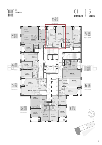 1-комнатная квартира, 51.14кв.м - изображение 1