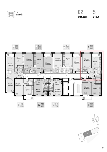 1-комнатная квартира, 49.45кв.м - изображение 1