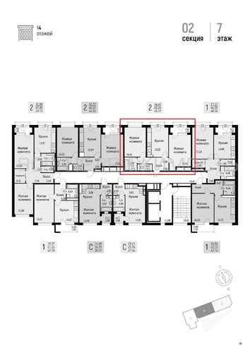 2-комнатная квартира, 66.06кв.м - изображение 1