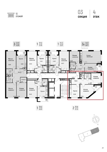 2-комнатная квартира, 64.14кв.м - изображение 1